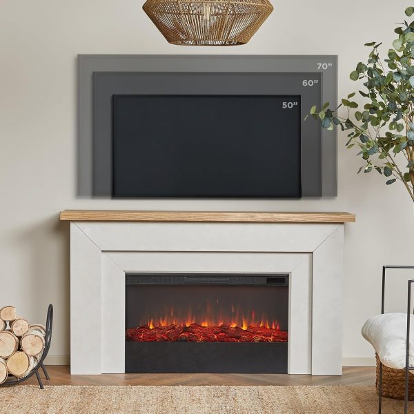 81bpM7EryYL._AC_SL1500.jpg Real Flame Malie 68″ Electric Fireplace with Mantel & Remote Control