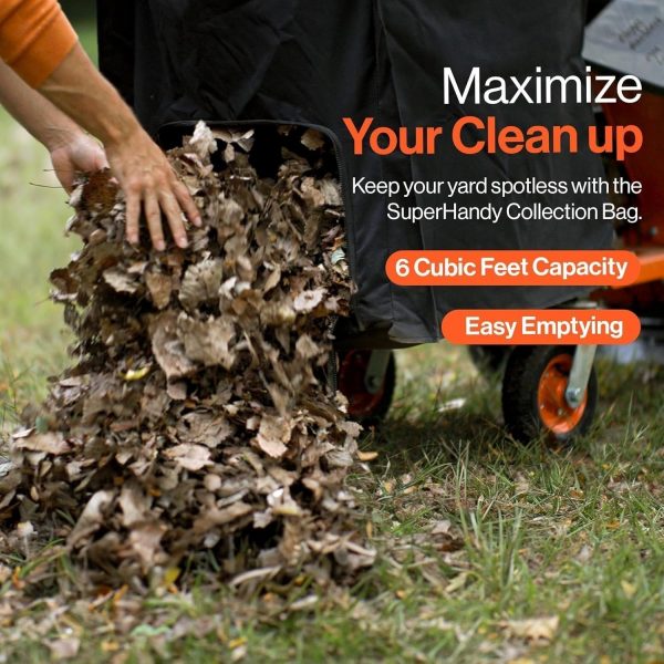 81ctaWdX5XL._AC_SL1500-1.jpg SuperHandy 7HP Gas Leaf Vacuum & Wood Chipper, 10:1 Mulch, 6-Bushel Bag