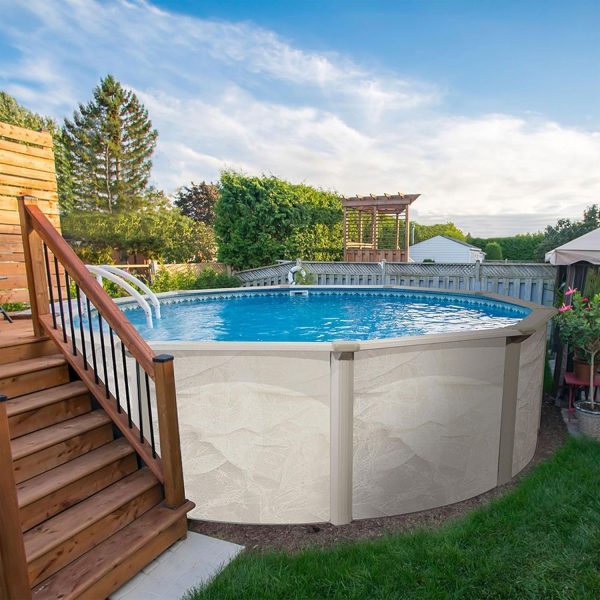 81tjJQDgGGL._AC_SL1500_06311ff1-d94c-4875-a59e-8c1652d5b553.jpg Aquarian 21ft x 52in Round Steel-Frame Above Ground Swimming Pool – Phoenix Series, DIY Outdoor Backyard Pool