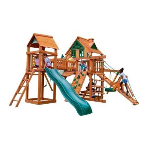 8dcf639152da65e65b26fc92e1146793-1.jpg Pioneer Peak Swing Set with Clatter Bridge and Tire Swing