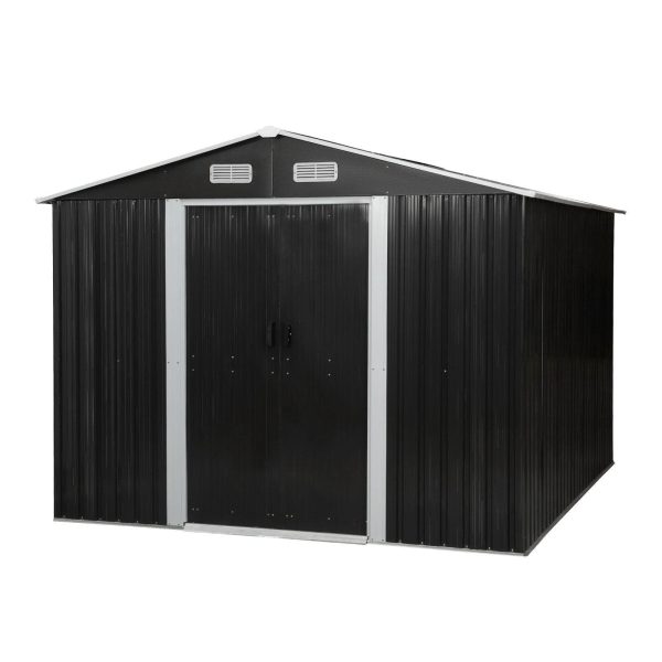 8x10ft-tool-storage-shed-charcoal-black1-1.jpg 8′ x 10′ Tool Storage Shed Charcoal Black