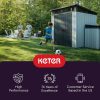 91NdTEYzBIL._AC_SL1500.jpg Keter Manor 4×6 Resin Outdoor Storage Shed Kit-Perfect to Store Patio Furniture, Garden Tools Bike Accessories, Beach Chairs and Lawn Mower, Grey & White