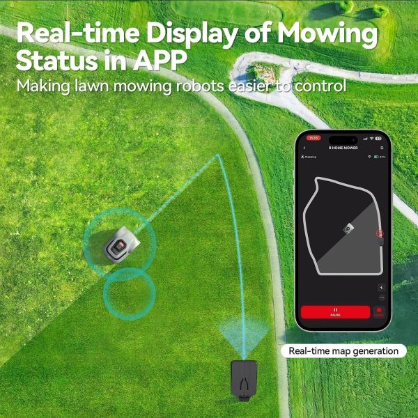 91RwTBGJP5L._AC_SL1500.jpg Redkey MGC1000 Robot Lawn Mower for 0.25 Acre with Auto Recharge