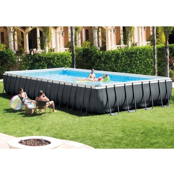 91WSKnoic1L.jpg Intex 24ft x 12ft x 52in Ultra XTR Frame Rectangular Swimming Pool Set with Sand Filter Pump, Ladder, Ground Cloth, Cover and Robot Vacuum