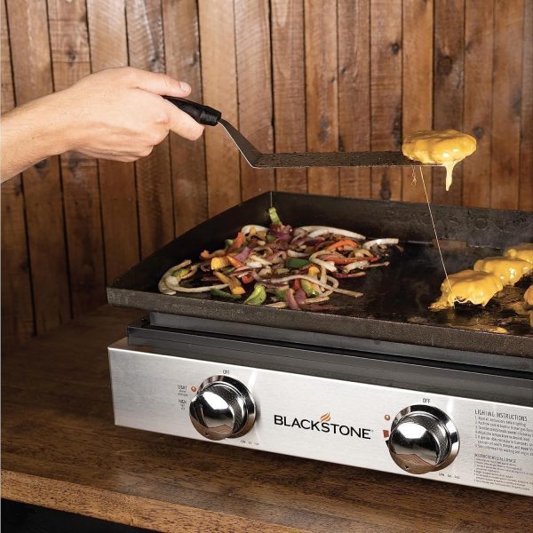 91inrPjYW1L._AC_SL1500.jpg Blackstone 22″ Portable Tabletop Griddle – Dual Burner Flat Top Grill, 24,000 BTU Propane with Stainless Steel Faceplate & Rear Grease System