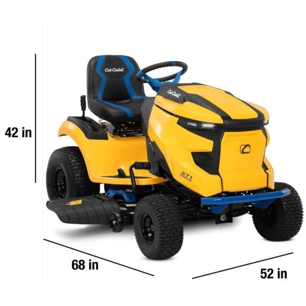Cub-Cadet_XT142E_Dimensions.jpg The Cub Cadet Enduro Series XT1 LT42E 42-in. 56V MAX* Riding Lawn Mower
