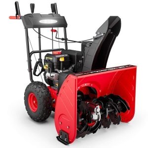 DB7109A.2.jpg Powersmart Brand New Self-Propelled Gas Snow Blower, 212cc 24 in. Two-Stage with 120v Electric Start and LED Headlight