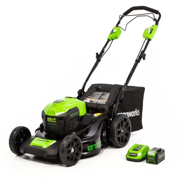 Greenworks-Self-Propelled-21-inch-Brushless-Lawn-Mower-40V-with-5Ah-Battery-and-Charger_3ddd1fab-7424-4309-bd28-b454bbb5fe66.c05e2f011ca7398a741973878bf737ad.jpg Greenworks Self-Propelled 21-inch Brushless Lawn Mower 40V with 5Ah Battery and Charger