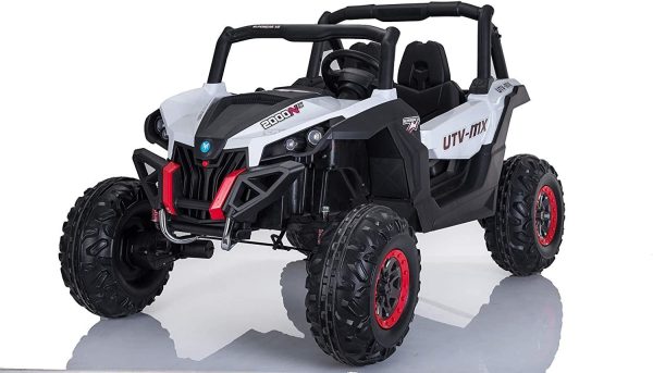 LightningUTV-wht.jpg Best Ride On Cars Lightning UTV with 4 Motors-12V-White