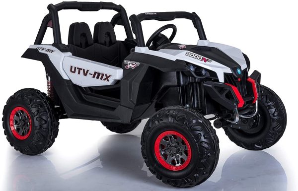 LightningUTV-wht4.jpg Best Ride On Cars Lightning UTV with 4 Motors-12V-White