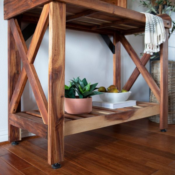 Potting Table/Bench/Serving Bar – Acacia Wood