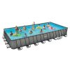 Summer Waves 32ft x 16ft x 52in Rectangle Frame Above Ground Swimming Pool Set