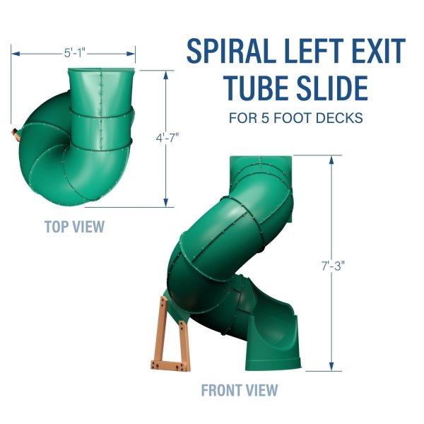 Spiral-Tube-Slide-5ft-Left-Exit-2.jpg Spiral Left Exit Tube Slide for 5 Foot Decks