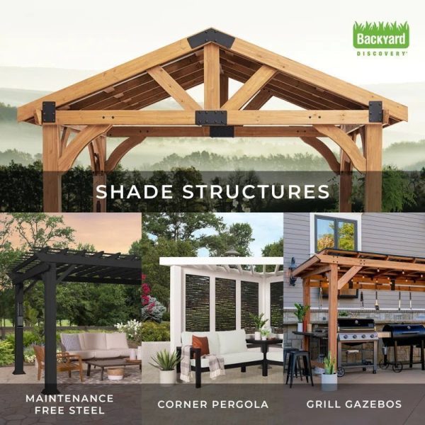a75c1d8a5883b1888af22360e59a263c-1.jpg Saxony Xl 13 Ft. W X 6.5 Ft. D Solid Wood Grill Gazebo