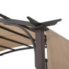 Pergola, Outdoor Steel Arched Pergola with Adjustable Canopy