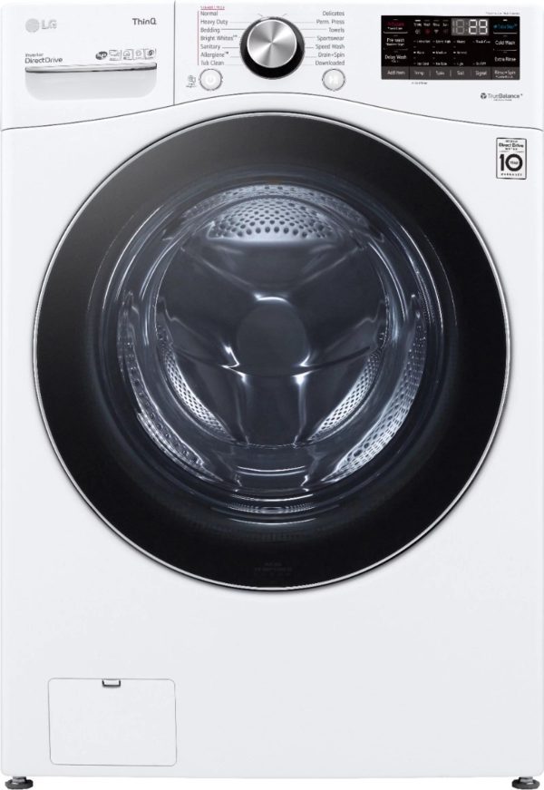 ada.jpg LG – 5.0 Cu. Ft. High-Efficiency Stackable Smart Front Load Washer with Steam and Built-In Intelligence – White