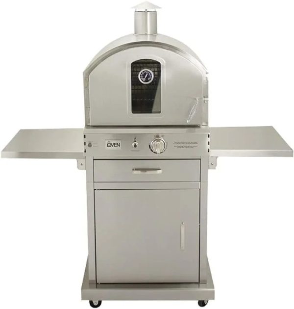 b1-10-1.jpg Summerset ‘The Oven’ Outdoor Freestanding Large Capacity Gas Ovens with Pizza Stones, Smoker Box and Mobile Cart, 304 Stainless Steel Construction, Natural Gas