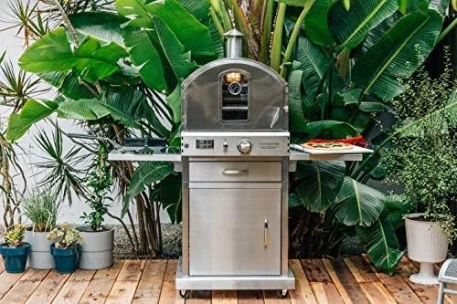 b2-7-1.jpg Summerset ‘The Oven’ Outdoor Freestanding Large Capacity Gas Ovens with Pizza Stones, Smoker Box and Mobile Cart, 304 Stainless Steel Construction, Natural Gas