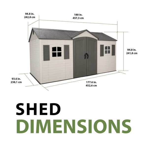 d3-18-1.jpg Lifetime Legacy 15 ft x 8 ft Outdoor Storage Sheds – 60465