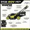 RYOBI 80v Hp brushless 30″ self-propelled dual-blade lawn mower kit