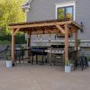 ec313cc0f3d1860c0f5ae510aaa93dc4-1.jpg Saxony Xl 13 Ft. W X 6.5 Ft. D Solid Wood Grill Gazebo