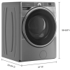 Whirlpool WFW6720RR, 27-Inch, 5.0 cu. ft. Smart Front Load Washer, FreshFlow Vent System, Silver