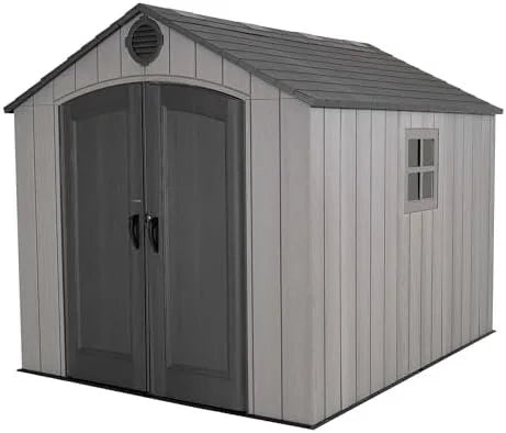 g1-26-1.jpg Lifetime Outdoor Storage Shed, 8 x 10 Foot, Grays