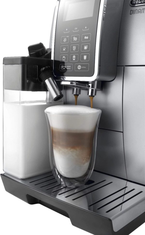 img-1282.jpg De’Longhi – Dinamica Espresso Machine with 15 bars of pressure and LatteCrema Fully Automatic Milk Frother – Silver