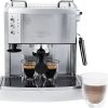 img-1300.jpg De’Longhi – Espresso Machine with 15 bars of pressure, Milk Frother and removable water tank – Stainless Steel