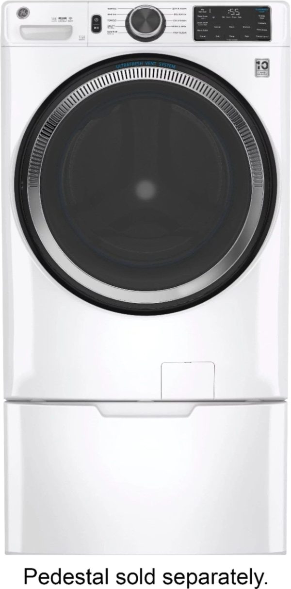 img-1550.jpg GE – 4.8 CuFt High-Efficiency Stackable Smart Front Load Washer w/UltraFresh Vent System & Microban Antimicrobial Technology – White on white