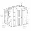 Keter Factor 8×8 Foot Large Resin Outdoor Shed