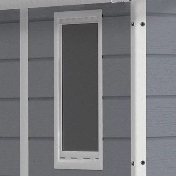 Keter Manor 4 ft. W x 6 ft. D Vertical Resin Outdoor Storage Shed Ideal For Patio Installation Included