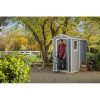 Keter Manor 4 ft. W x 6 ft. D Vertical Resin Outdoor Storage Shed Ideal For Patio Installation Included