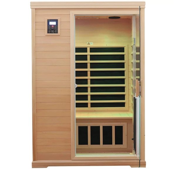 img-2003.jpg KUNSANA Far infrared sauna room,One person size, Hemlock Wooden Far Infrared Sauna for Home