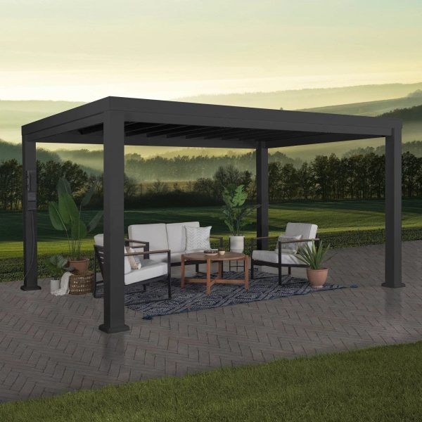 img-225.jpg 14×12 Trenton Modern Steel Pergola With Sail Shade Soft Canopy