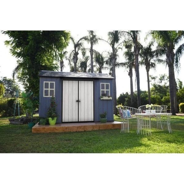 Oakland 11 ft. W x 7.5 ft. D Plastic Storage Shed