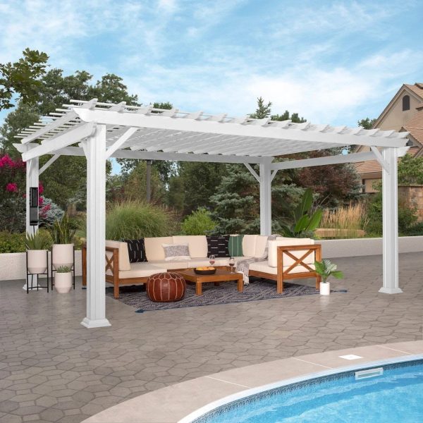 img-265.jpg 16×12 Hawthorne Traditional Steel Pergola With Sail Shade Soft Canopy