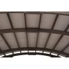 SummerCove 10 ft. x 14 ft. Light Gray Cedar Frame Arched Pergola with Shelves
