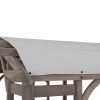 SummerCove 10 ft. x 14 ft. Light Gray Cedar Frame Arched Pergola with Shelves