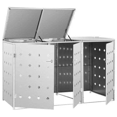 img-3003.jpg vidaXL Triple Wheelie Bin Shed 63.4 gal Stainless