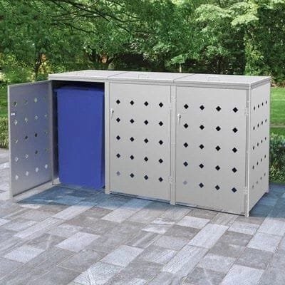 img-3004.jpg vidaXL Triple Wheelie Bin Shed 63.4 gal Stainless