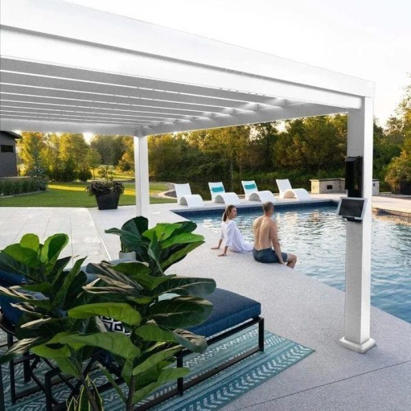 img-3203.jpg Windham 12 Ft. W x 10 Ft. D Steel Pergola with Canopy