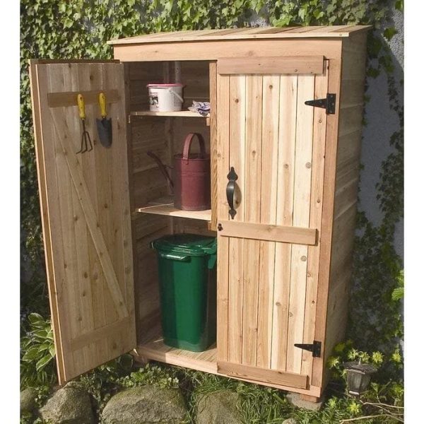 img-389.jpg 4 ft. W x 2 ft. D Garden Chalet Cedar Wood Tool Shed