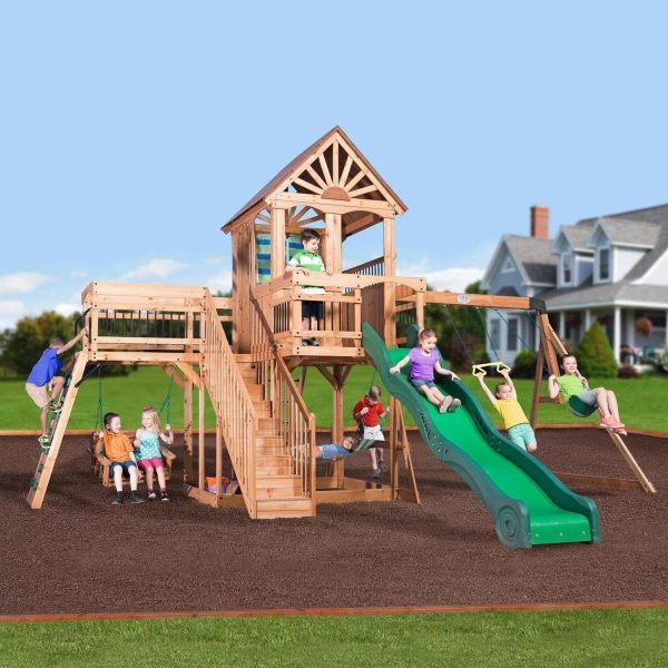 img-724.jpg Backyard Discovery Caribbean Cedar Swing Set