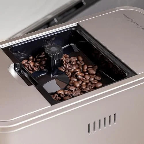 jhgfd5-1.jpg Café Affetto Automatic Espresso Machine + Milk Frother | Built-In & Adjustable Espresso Bean Grinders | One-Touch Brew in 90 Seconds | Steel Silver, 1.2 Liter, (C7CEBBS2RS3)