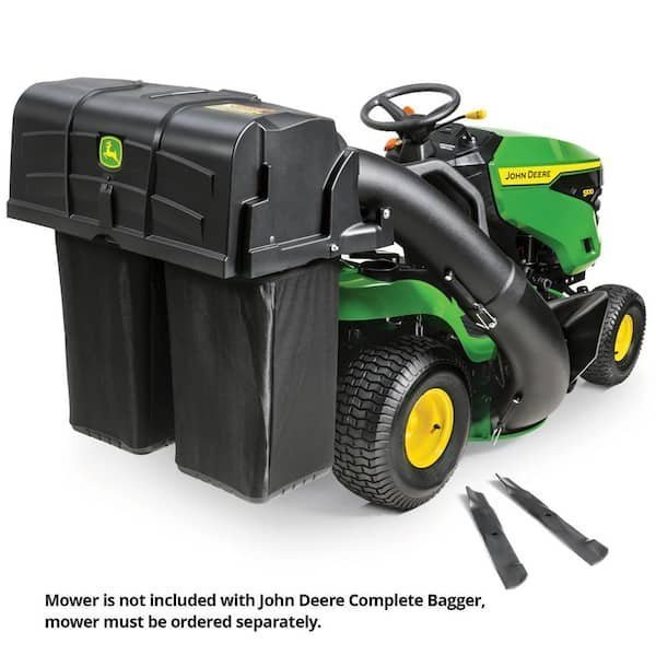 john-deere-lawn-mower-bags-buc10284-64_600.jpg John Deere 42-inch Twin Bagger for 100 Series Tractors – Fast, Easy Attachment