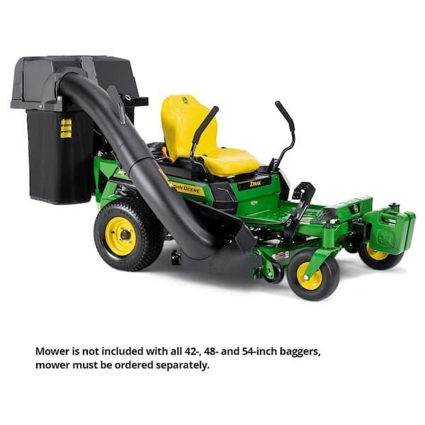 john-deere-lawn-mower-bags-buc11342-4f_600.jpg John Deere 42-inch Zero-Turn Mower Twin Bagger: 6.5 Bushel Grass Collection System