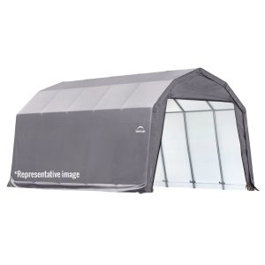 ShelterCoat Custom Round Wind and Snow Rated Shelter, 12 ft. x 20 ft. x 8 ft. Standard PE 9 oz. Grays