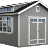 Handy Home Products Windemere 10×12 Do-it-Yourself Wooden Storage Shed with Floor, Beiges