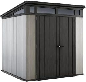 v1-21-1.jpg Keter Outdoor Storage Sheds, for House, Patio & Yard, Plastic Resin, Artisan, 7×7 Ft, Gray
